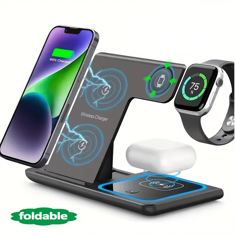 Smartwatch Watches For Iphone - 3-In-1 wireless charging stand, foldable fast