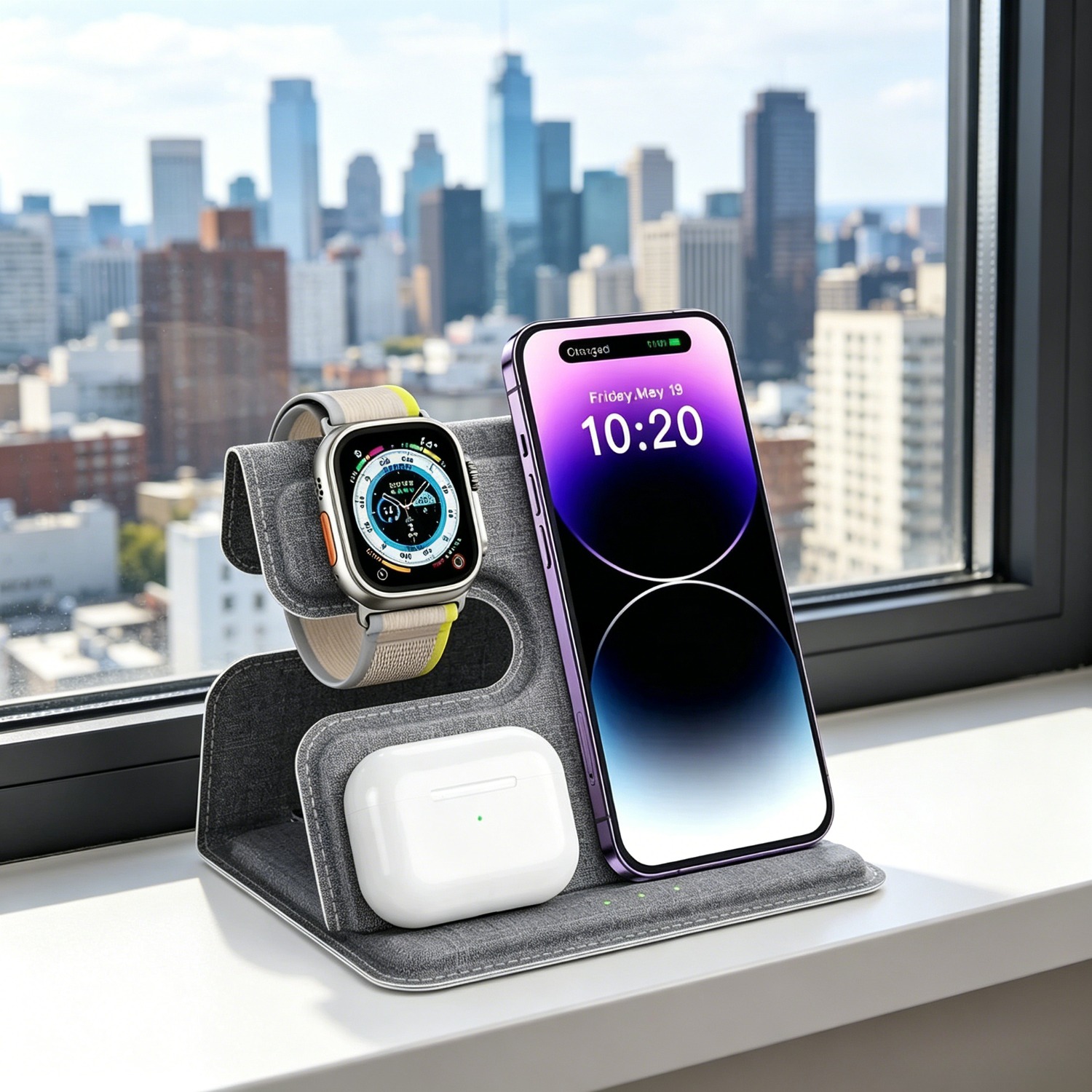Smartwatch Watches For Iphone - Desktop 3 in 1 Wireless Charger