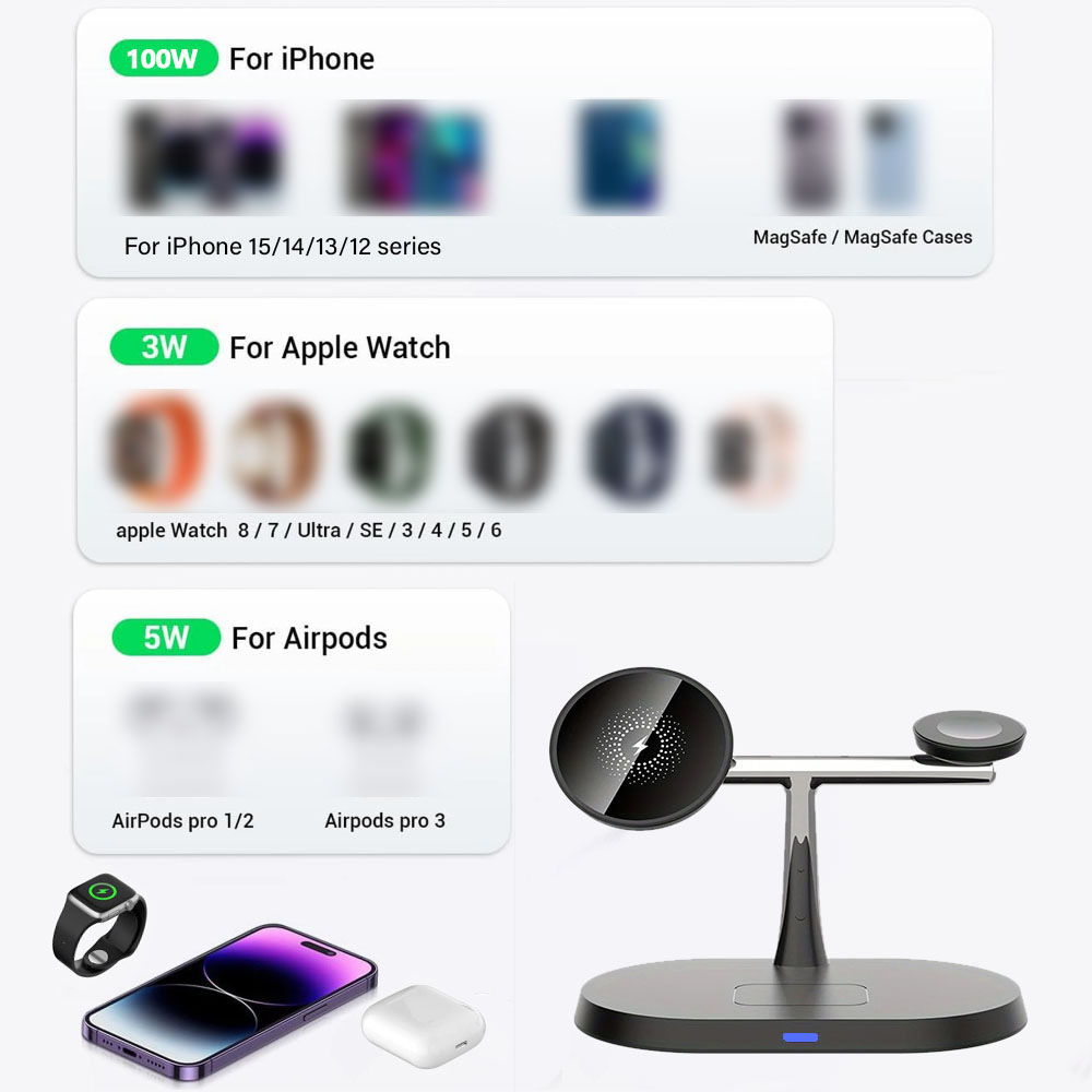 3 in 1 Magnetic Wireless Charg - огляд і ціна Smartwatch Watches For Iphone