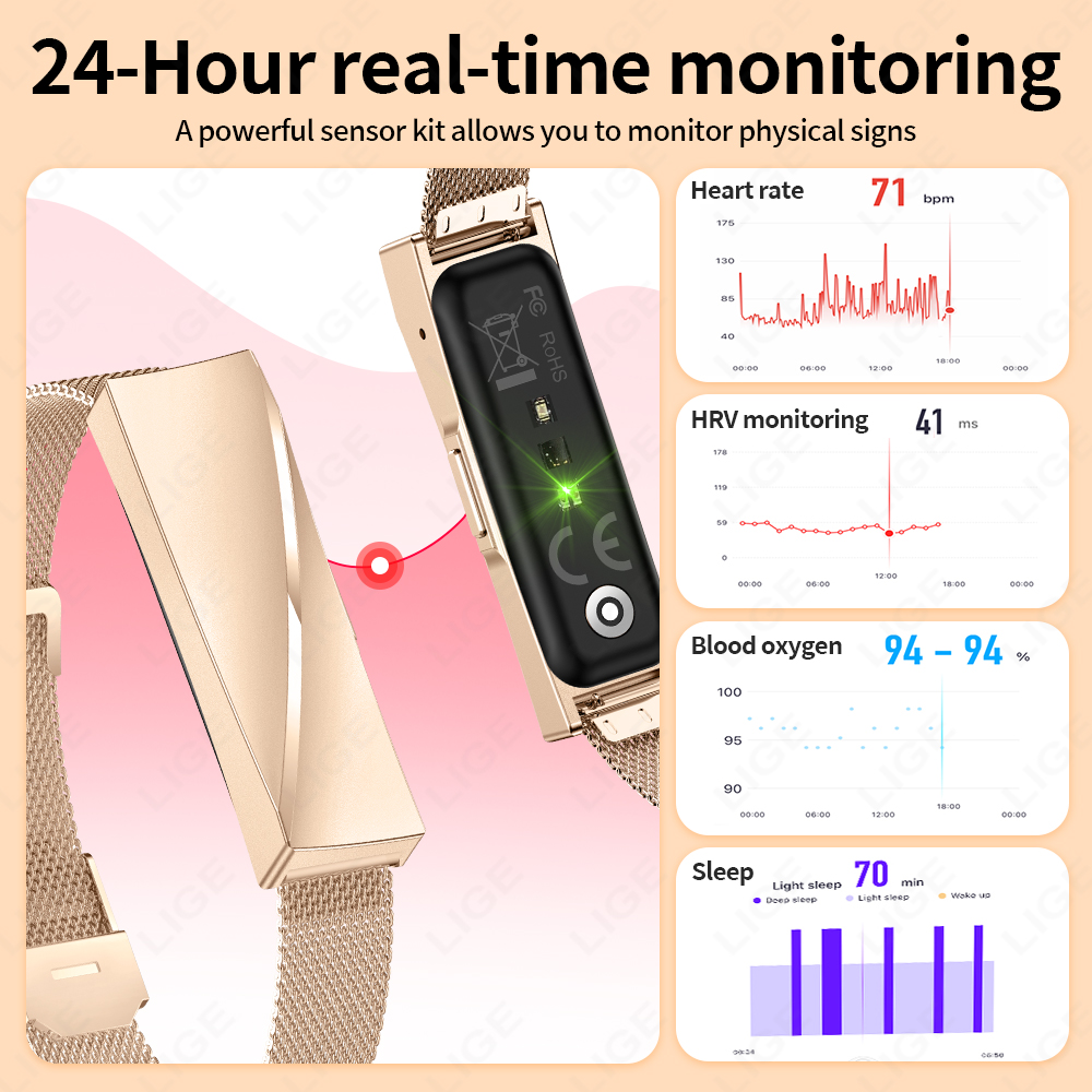 LIGE Call Reminder Smart Brace - огляд і ціна Couple Watches Smartwatch
