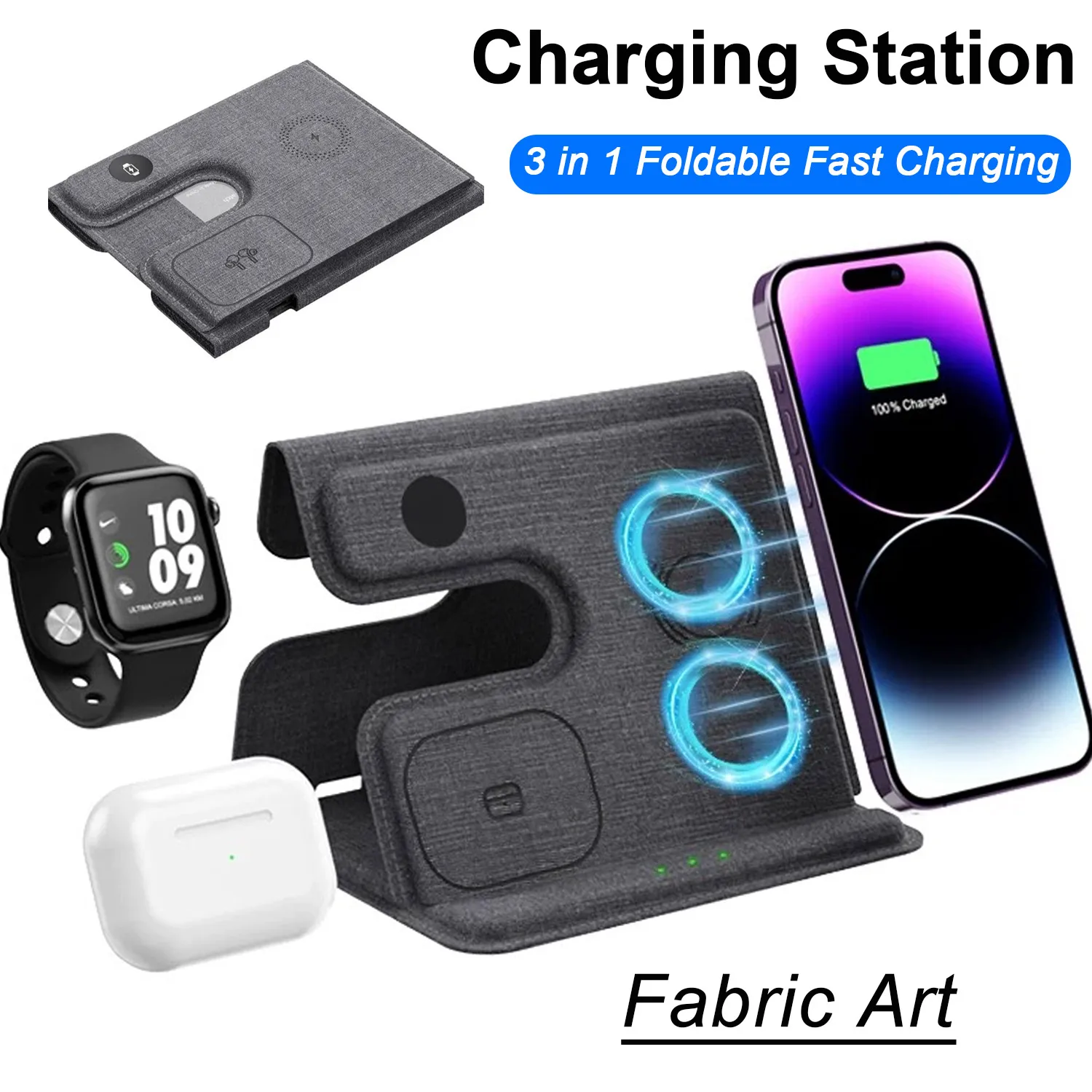 Desktop 3 in 1 Wireless Charge - огляд і ціна Smartwatch Watches For Iphone