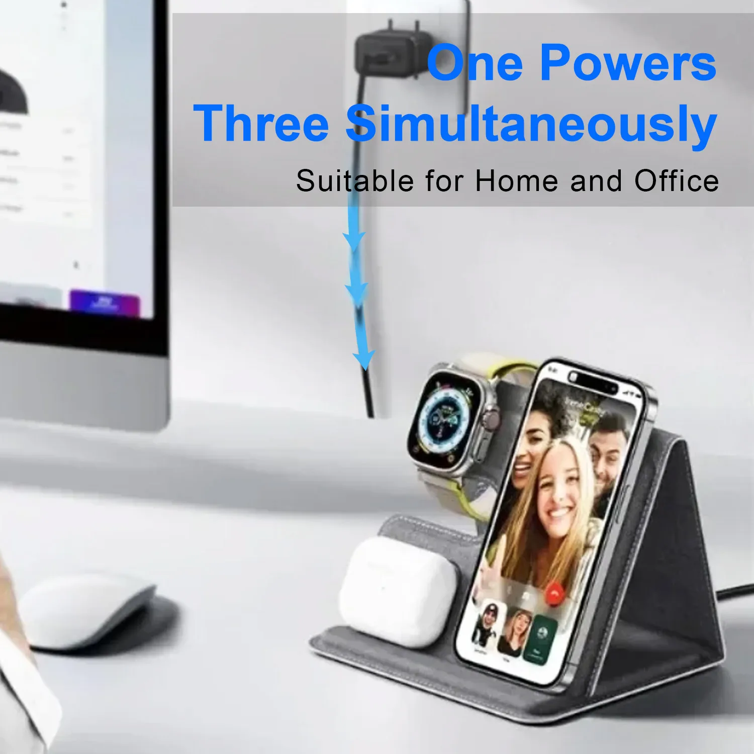 Desktop 3 in 1 Wireless Charge - огляд і ціна Smartwatch Watches For Iphone