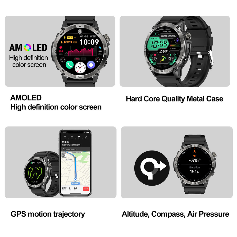 NORTH EDGE GPS Sports Smart Wa - огляд і ціна Hybrid Smartwatch