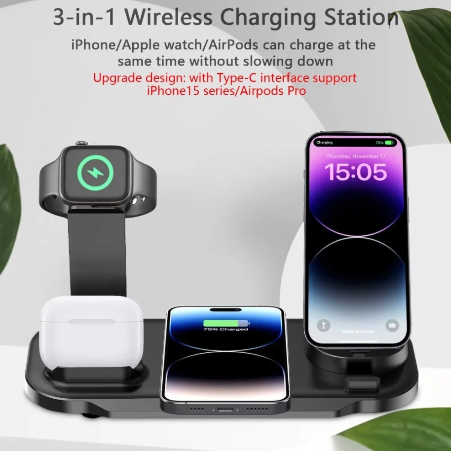 7 in 1 Wireless Charger Stand  - огляд і ціна Smartwatch Watches For Iphone