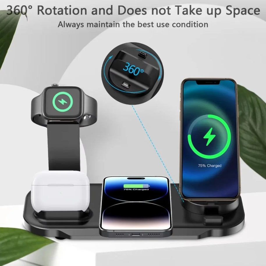 7 in 1 Wireless Charger Stand  - огляд і ціна Smartwatch Watches For Iphone