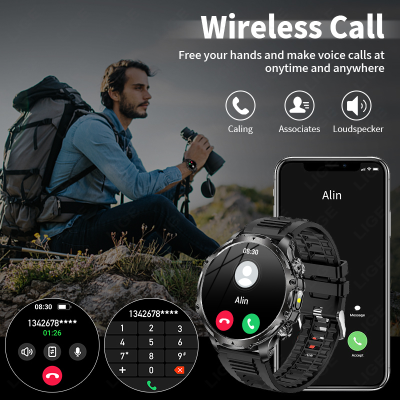 LIGE Smartwatch Military Men 1 - огляд і ціна Smartwatch Timex Watches For Men
