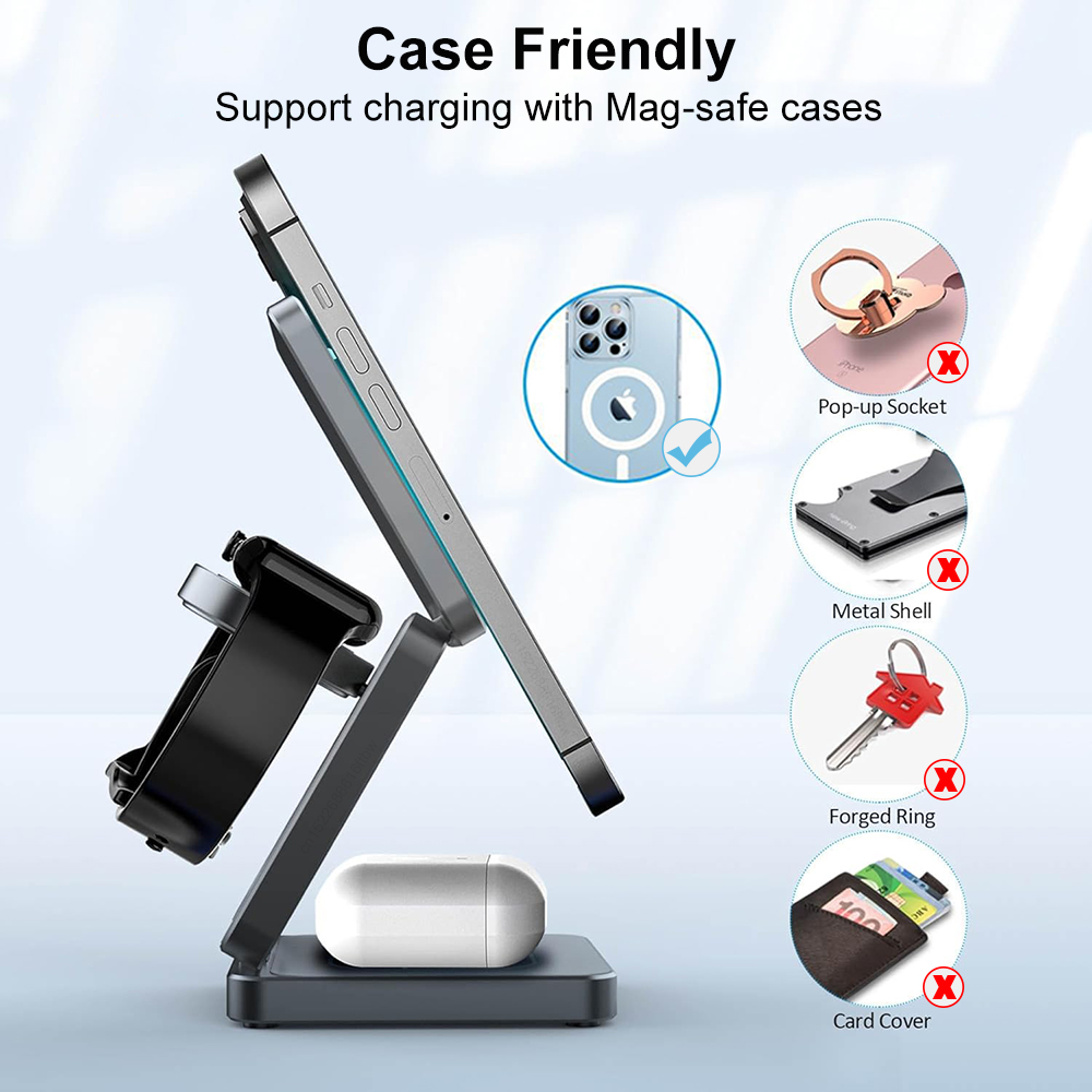 3 in 1 Foldable Magnetic Wirel - огляд і ціна Smartwatch Watches For Iphone