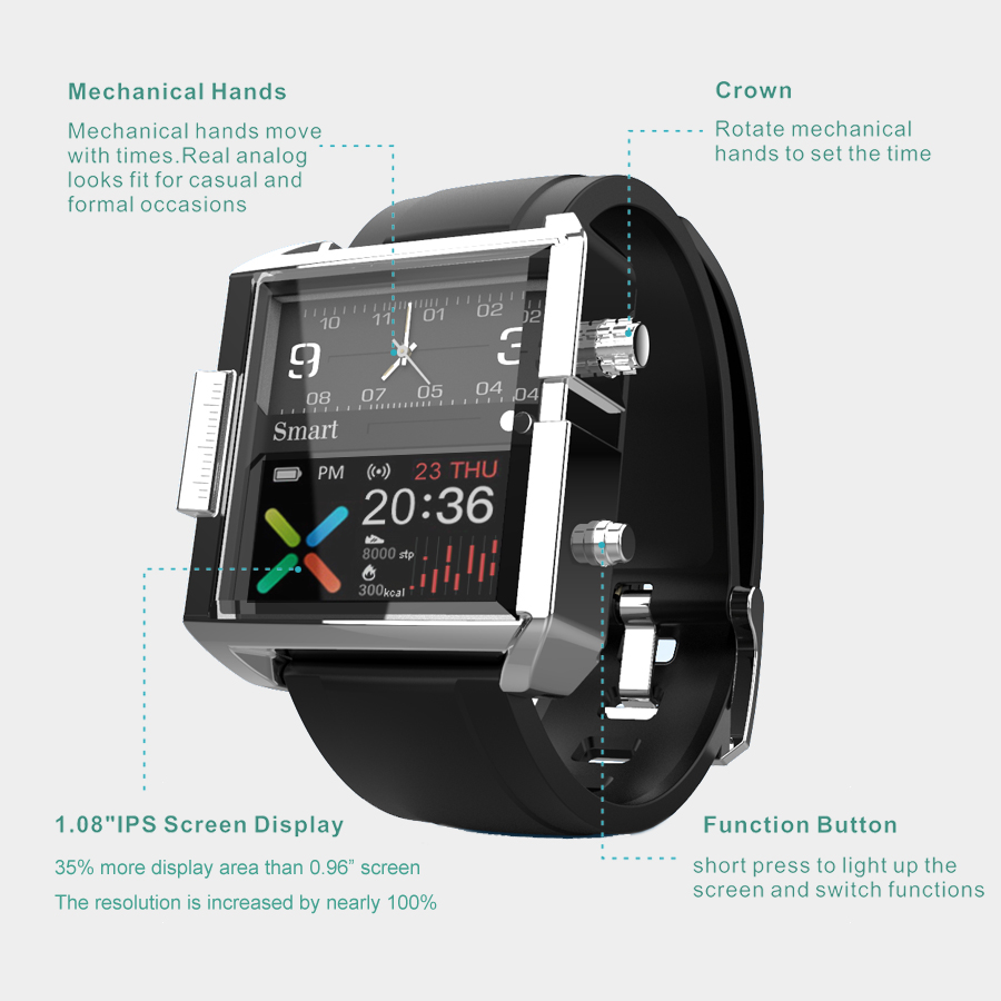 T9 Hybrid Smartwatch Heart Rat - огляд і ціна Hybrid Smartwatch