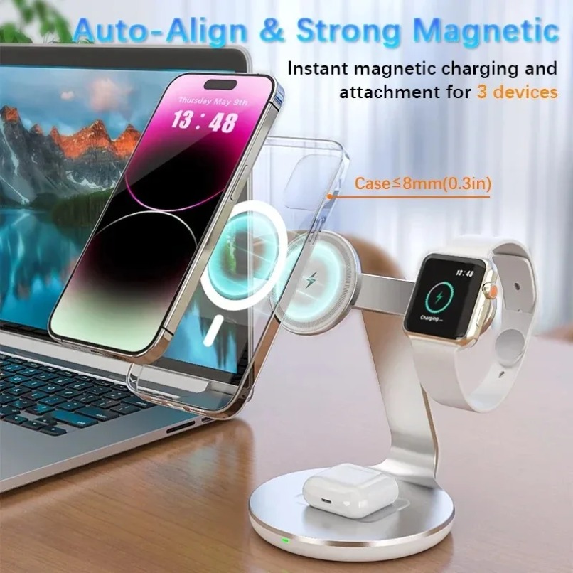 3 in 1 Wireless Charger Stand  - огляд і ціна Smartwatch Watches For Iphone