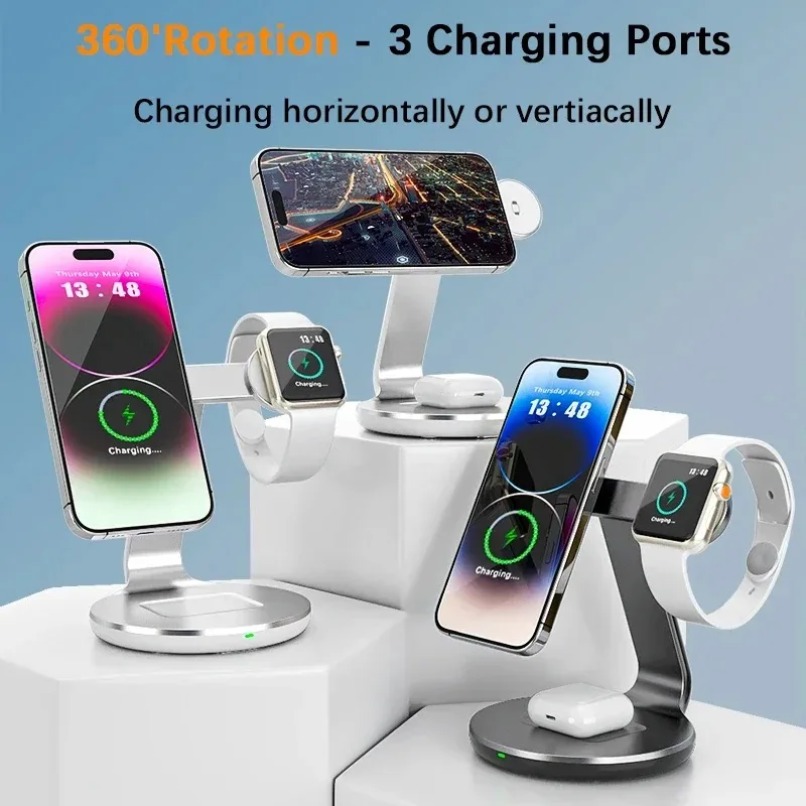 3 in 1 Wireless Charger Stand  - огляд і ціна Smartwatch Watches For Iphone