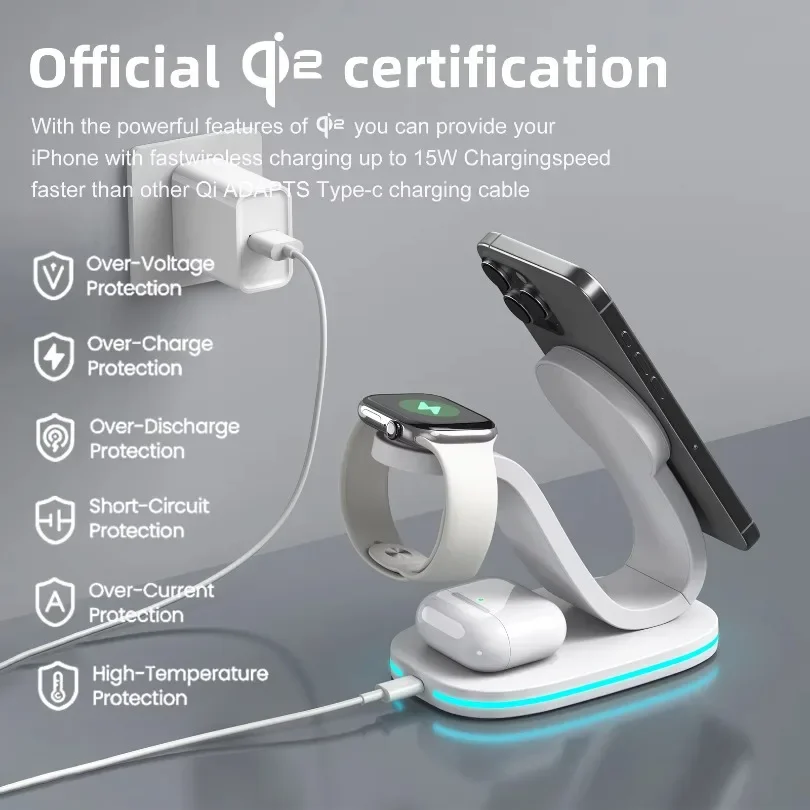 qi2 3 in 1 Magnetic Wireless C - огляд і ціна Smartwatch Watches For Iphone