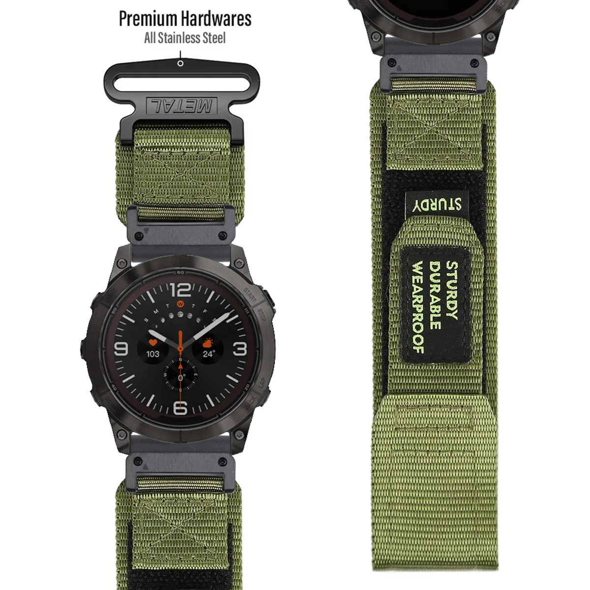 22mm 26mm Nylon strap for Garm - огляд і ціна Watch Smartwatch Android