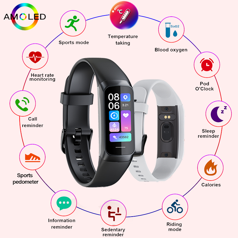 LIGE 1.1 Inch Amoled Heart Rat - огляд і ціна Smartwatch Health Watches For Men