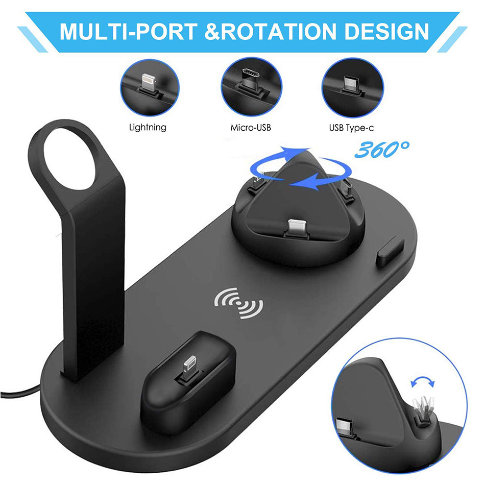 7 in 1 Wireless Charger Stand  - огляд і ціна Smartwatch Watches For Iphone