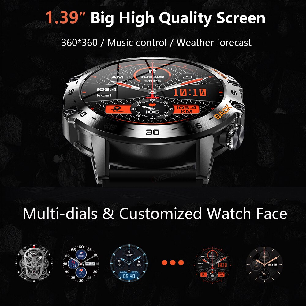MEVADEN Steel 1.39 inch Men Lu - огляд і ціна Smartwatch Health Watches For Men