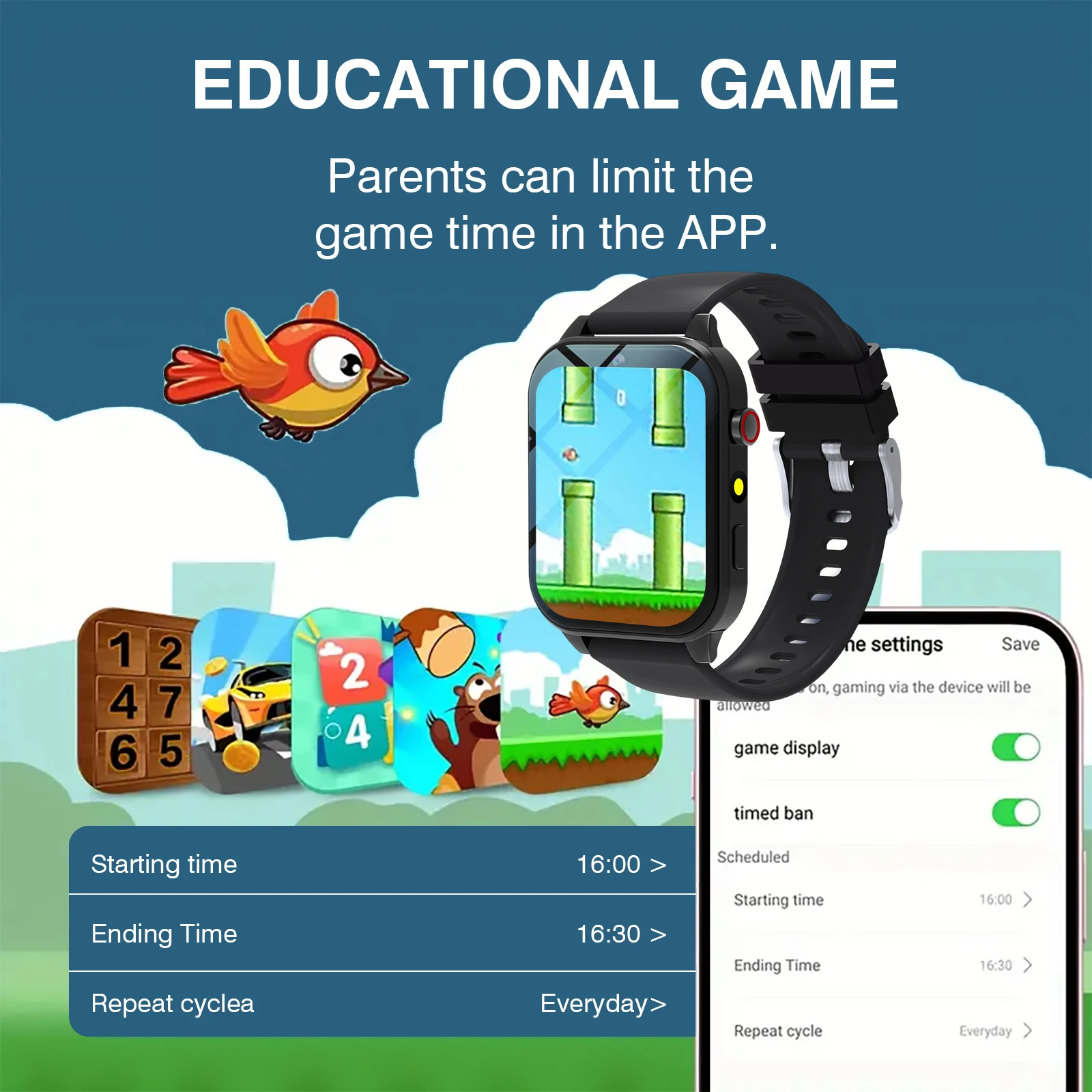 Kids′s Smart Watch 18 Games Ca - огляд і ціна Smartwatch Watches For Kids