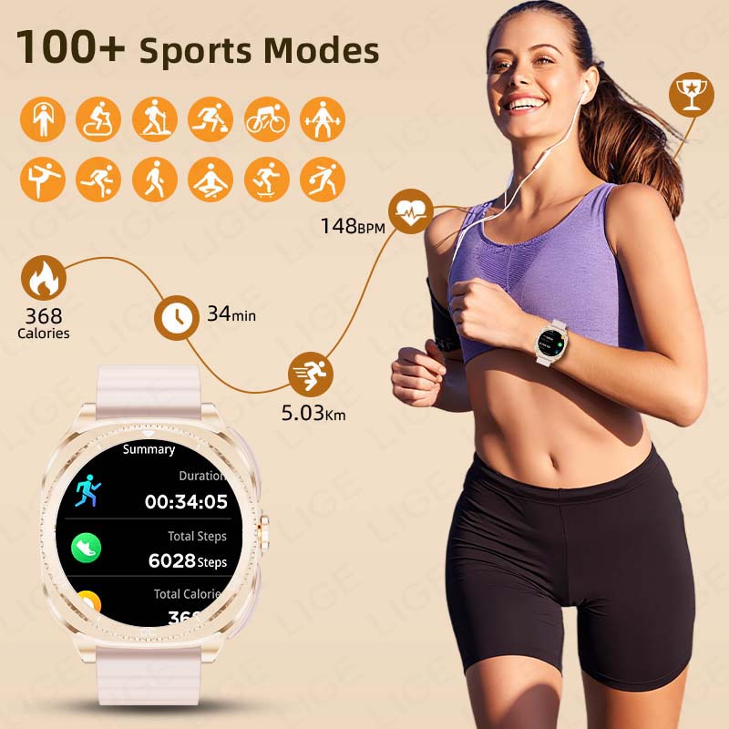 LIGE 2 In 1 TWS Headset Smart  - огляд і ціна Smartwatch Health Watches For Men