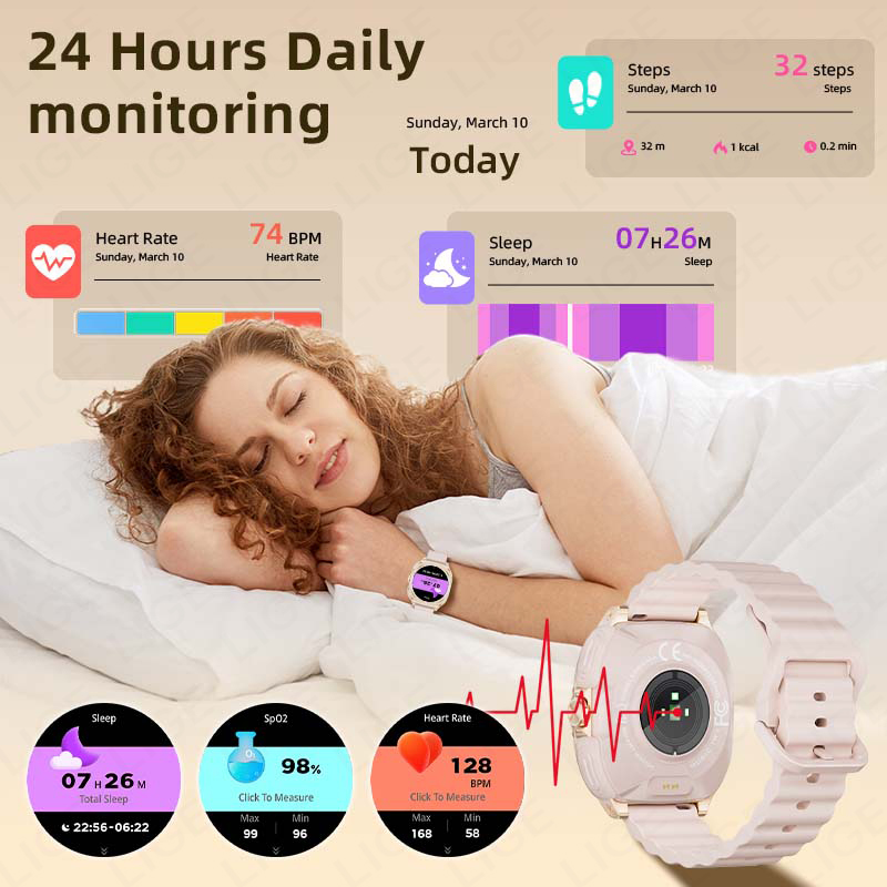 LIGE 2 In 1 TWS Headset Smart  - огляд і ціна Smartwatch Health Watches For Men
