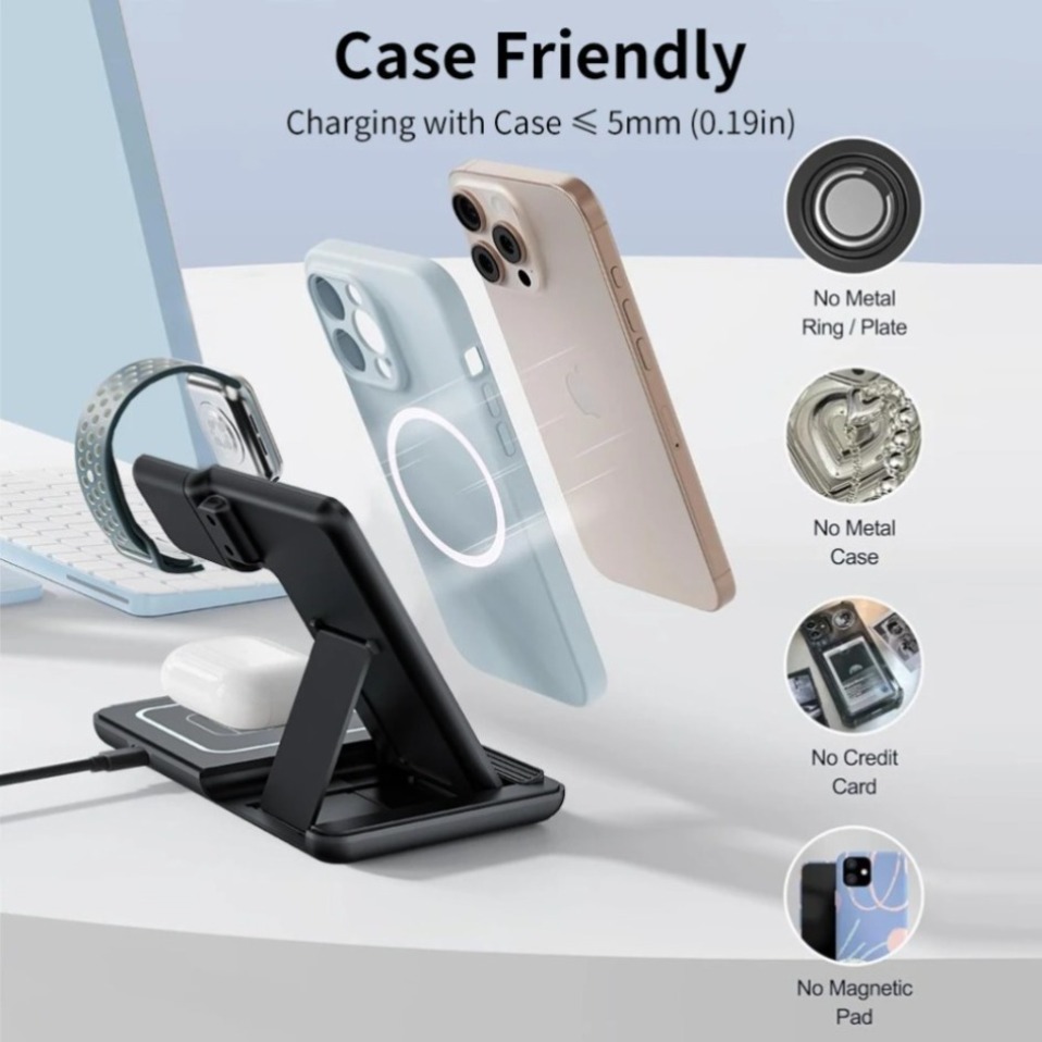 Night LED Light 3 In 1 Wireles - огляд і ціна Smartwatch Watches For Iphone