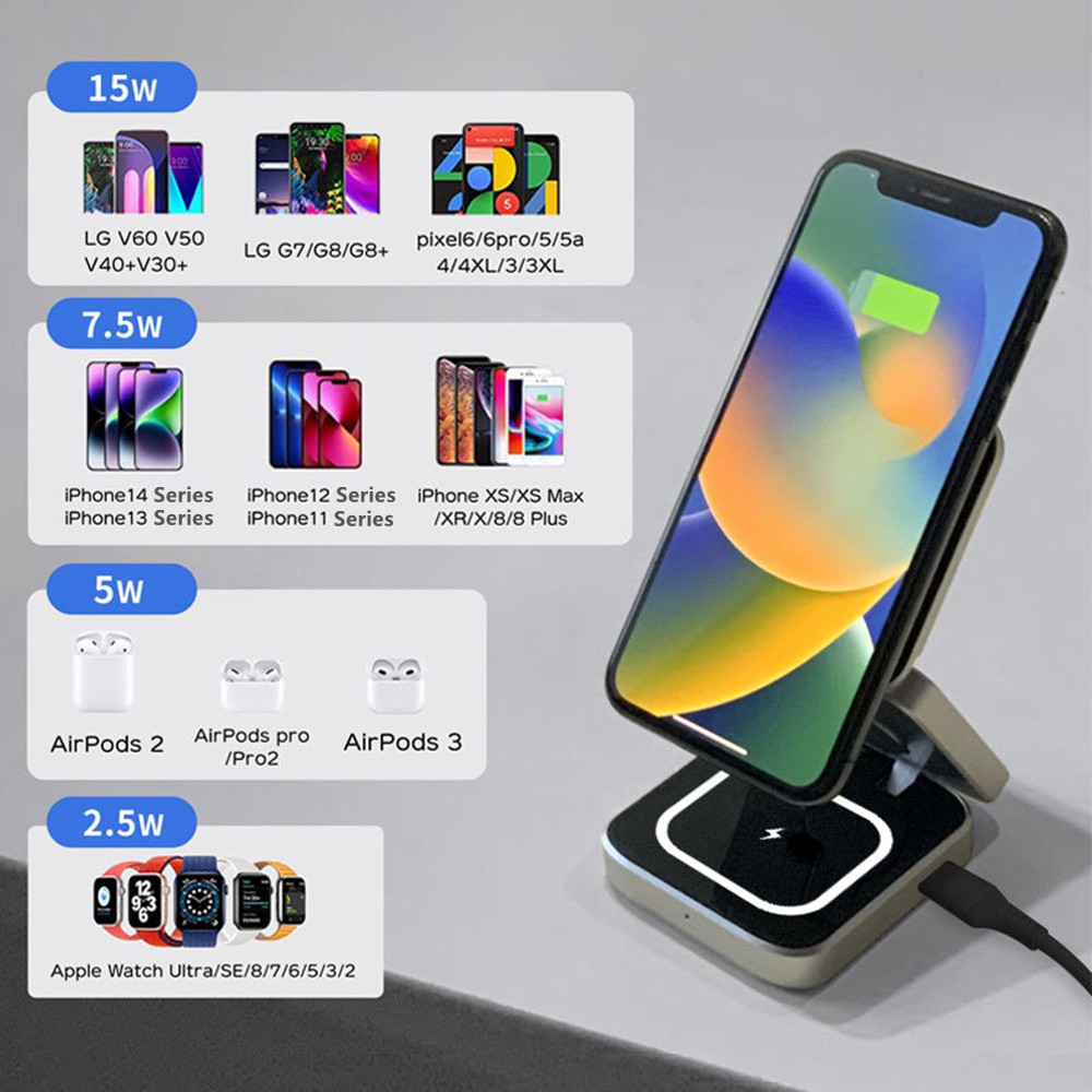 Foldable Magnetic Wireless Cha - огляд і ціна Smartwatch Watches For Iphone